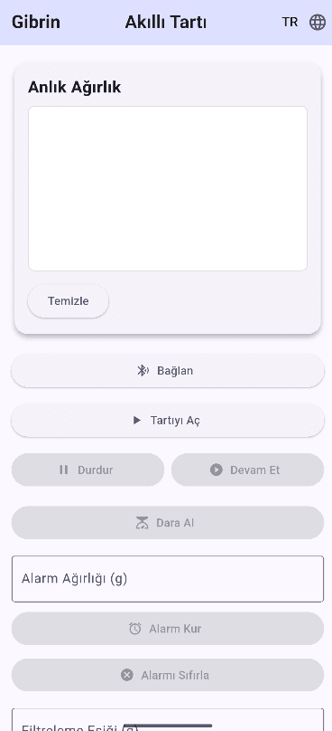 Akıllı Tartı Mobil Uygulaması