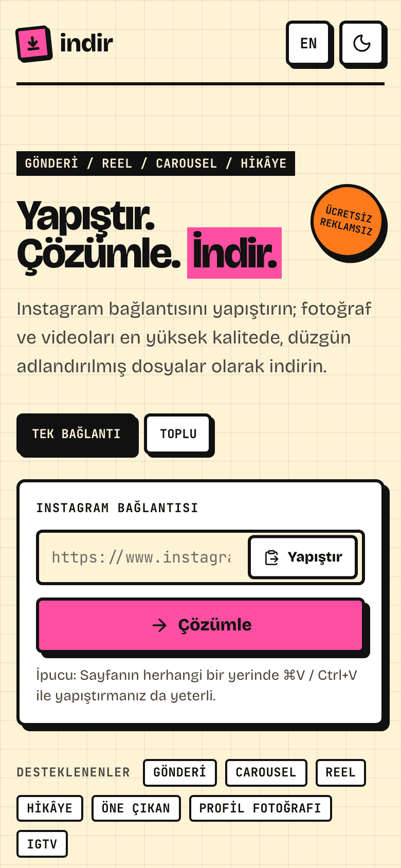 Instagram Medya İndirici — görsel 3