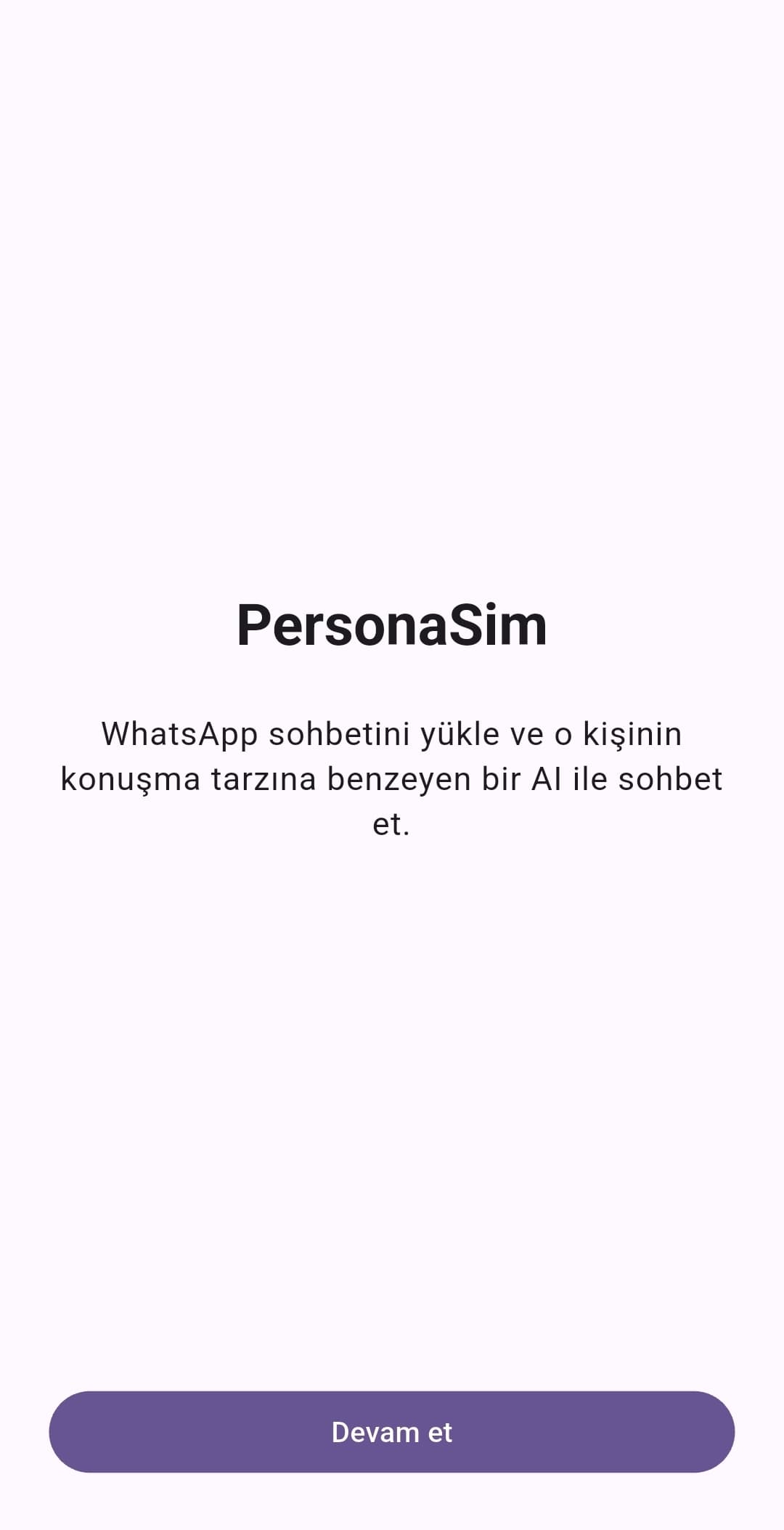PersonaSim - Mobil Uygulama — görsel 1