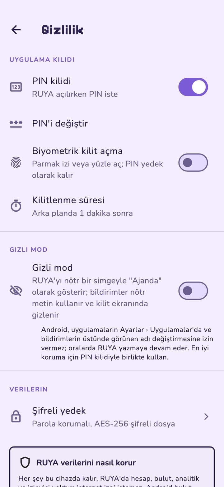 RUYA - Döngü Takip Uygulaması — görsel 10