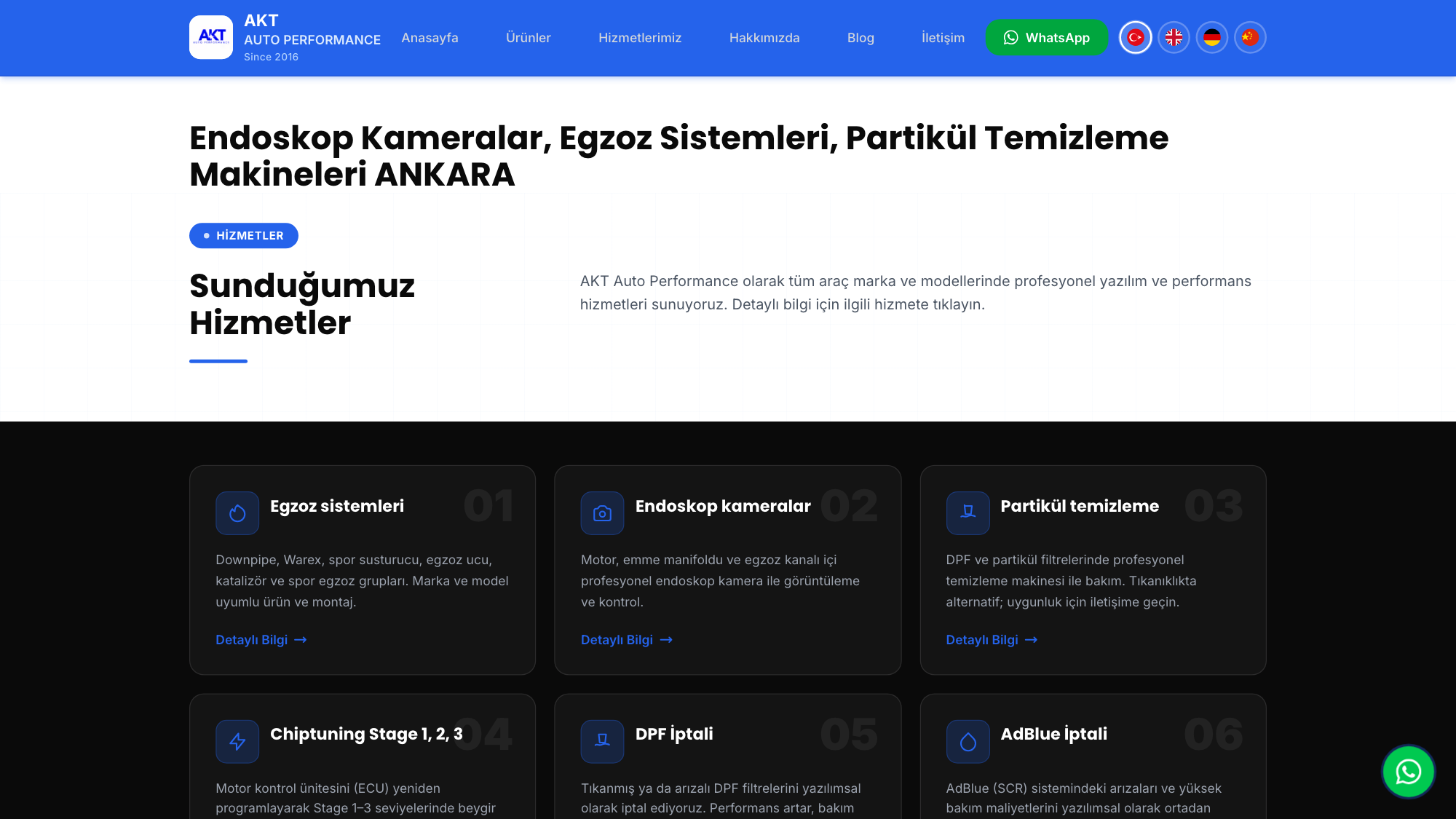 AKT Auto Performance - Egzoz, DPF ve Chiptuning Web Sitesi — görsel 1, tam ekran