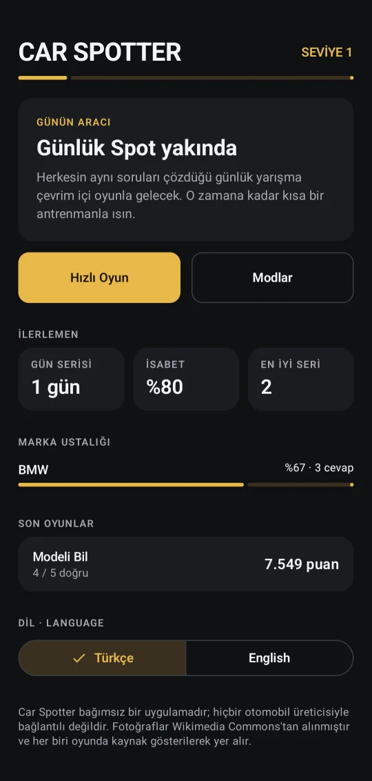 Car Spotter — görsel 1, tam ekran