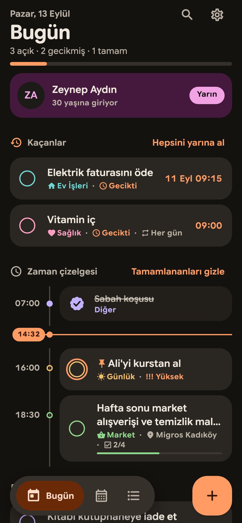 Günlük Hatırlatıcı - Mobil Uygulama — görsel 2, tam ekran