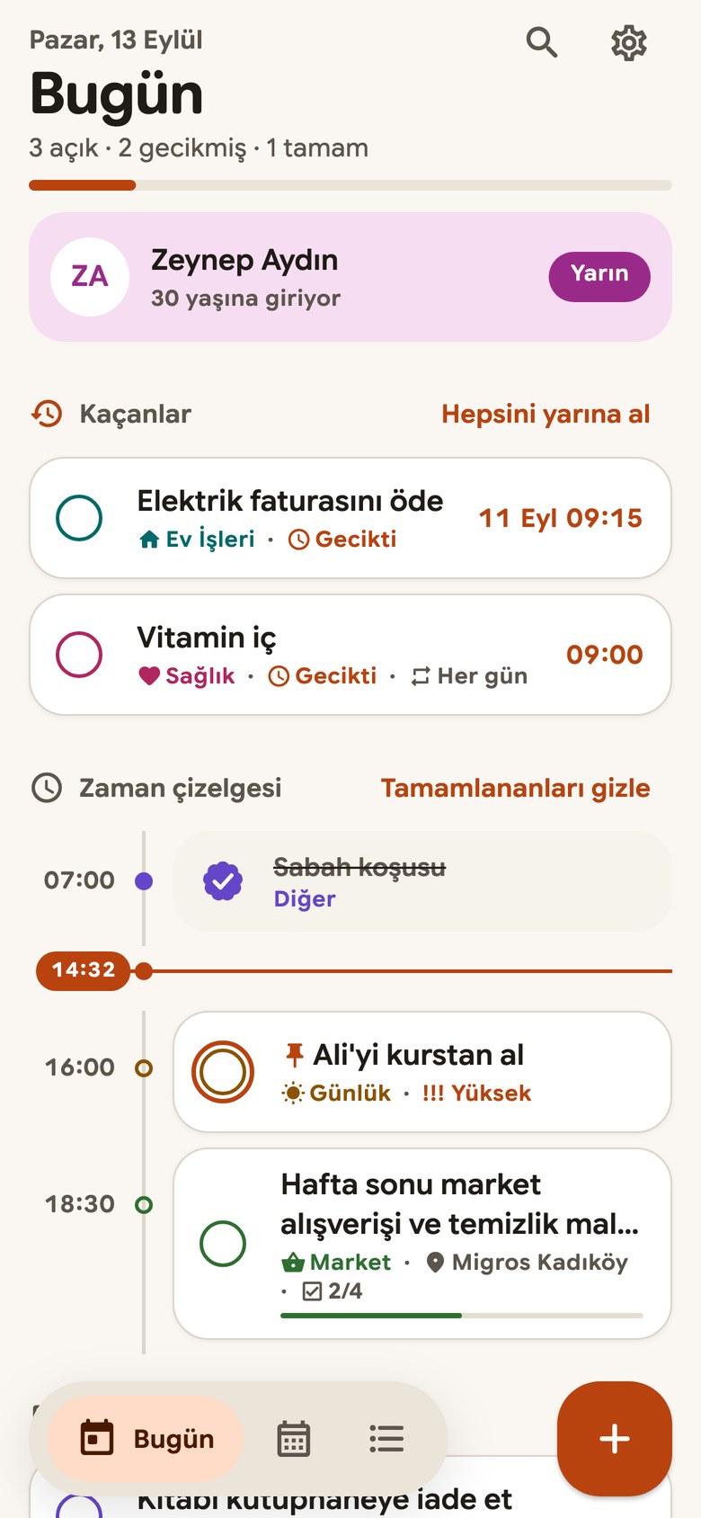 Günlük Hatırlatıcı - Mobil Uygulama — görsel 1, tam ekran