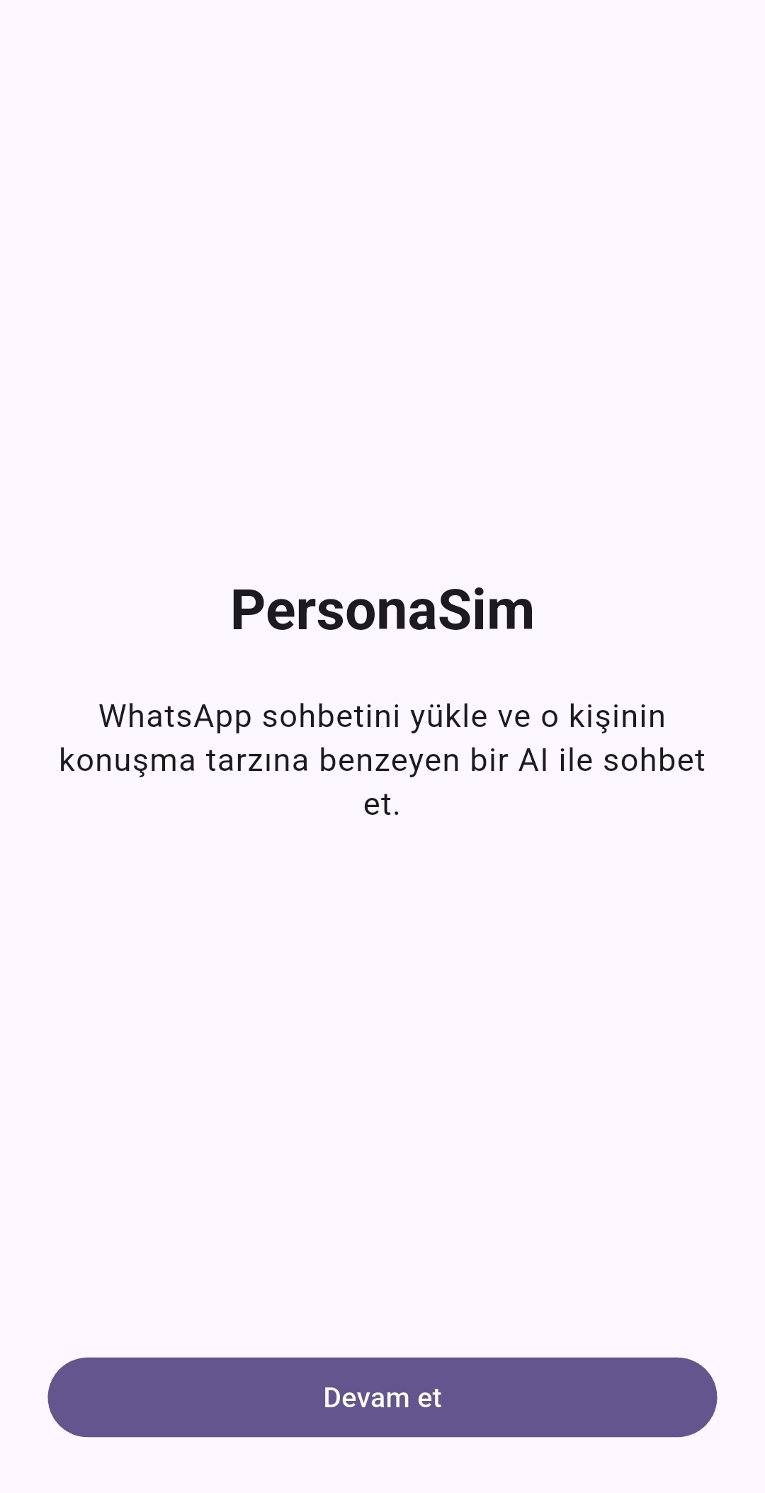 PersonaSim - Mobil Uygulama — görsel 1, tam ekran