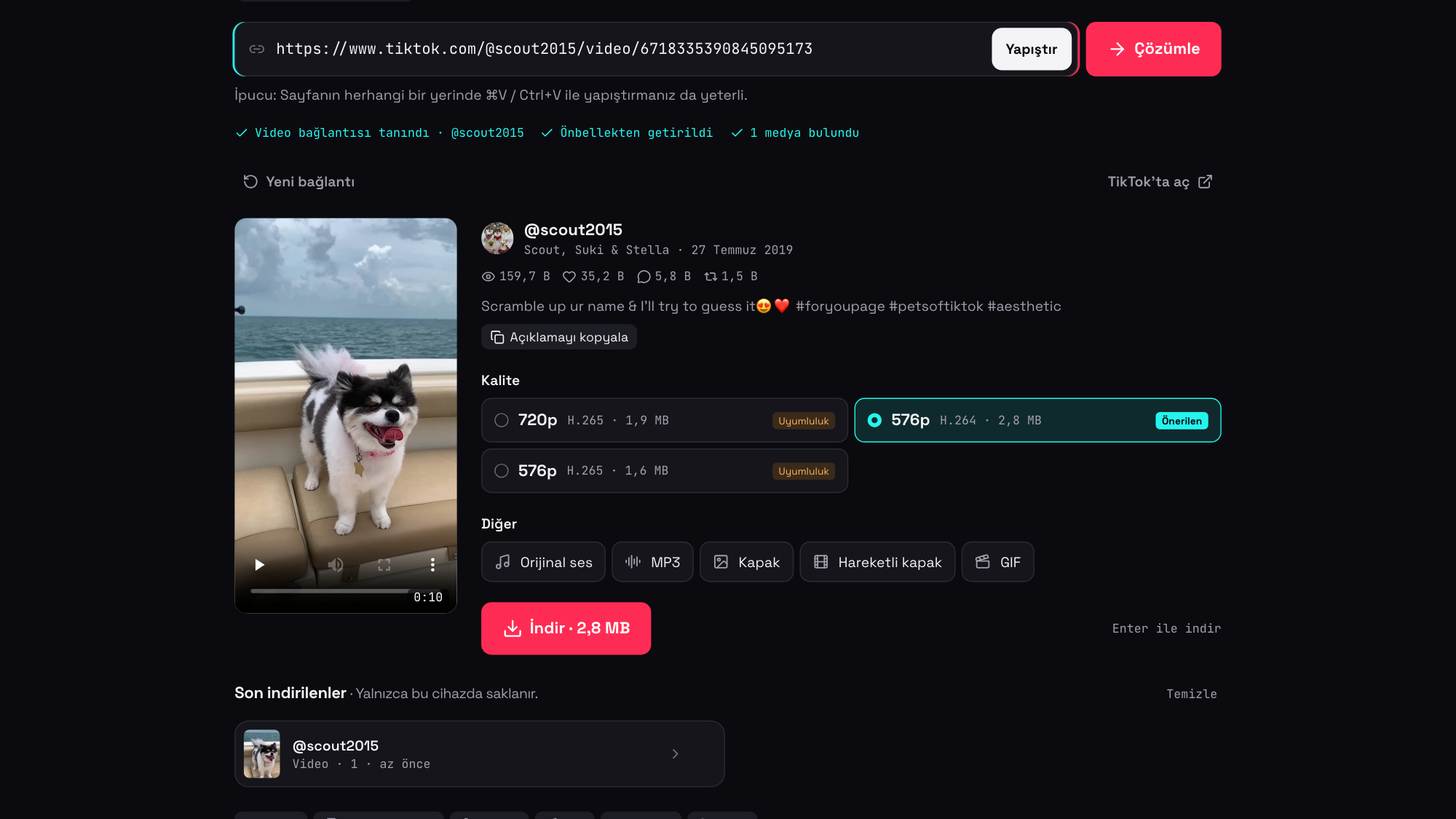 tikindir - TikTok Medya İndirici — görsel 1, tam ekran